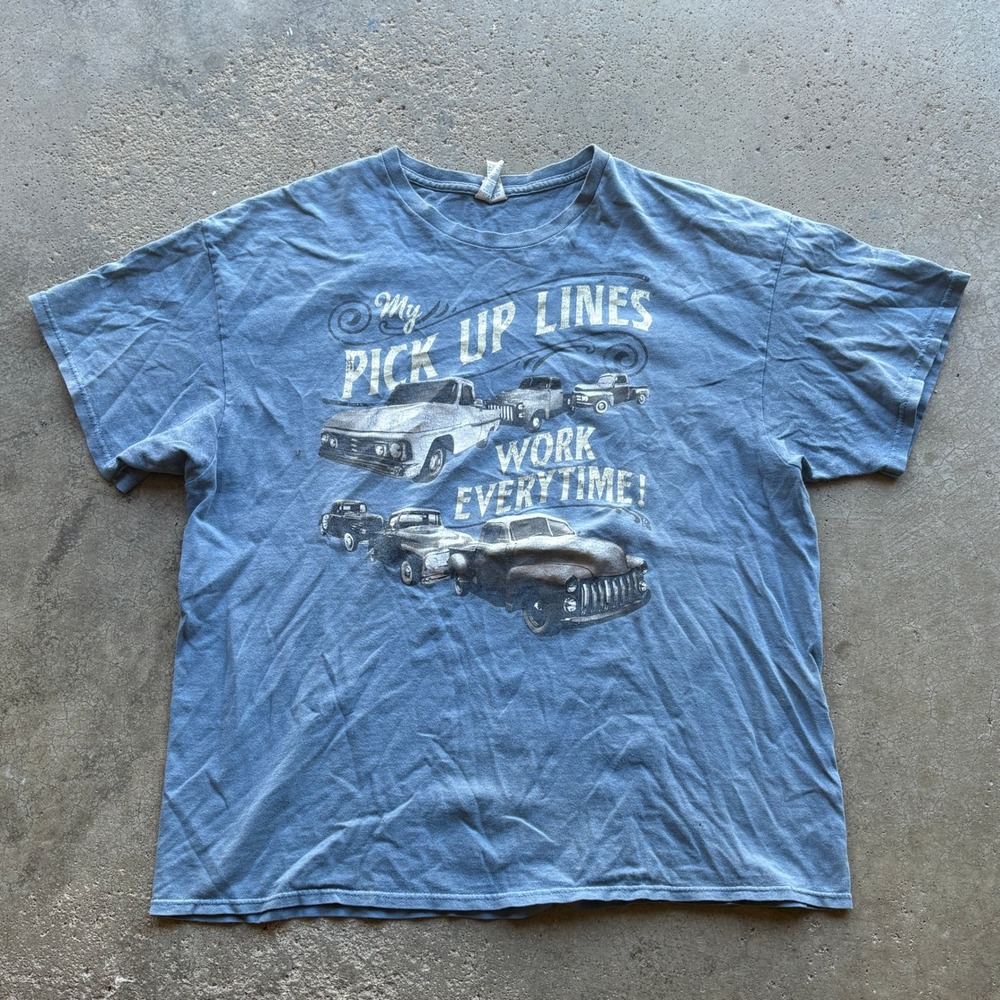 Vintage Truck T Shirt‎ My Pick Up Lines Work Every Time! XL Mens
